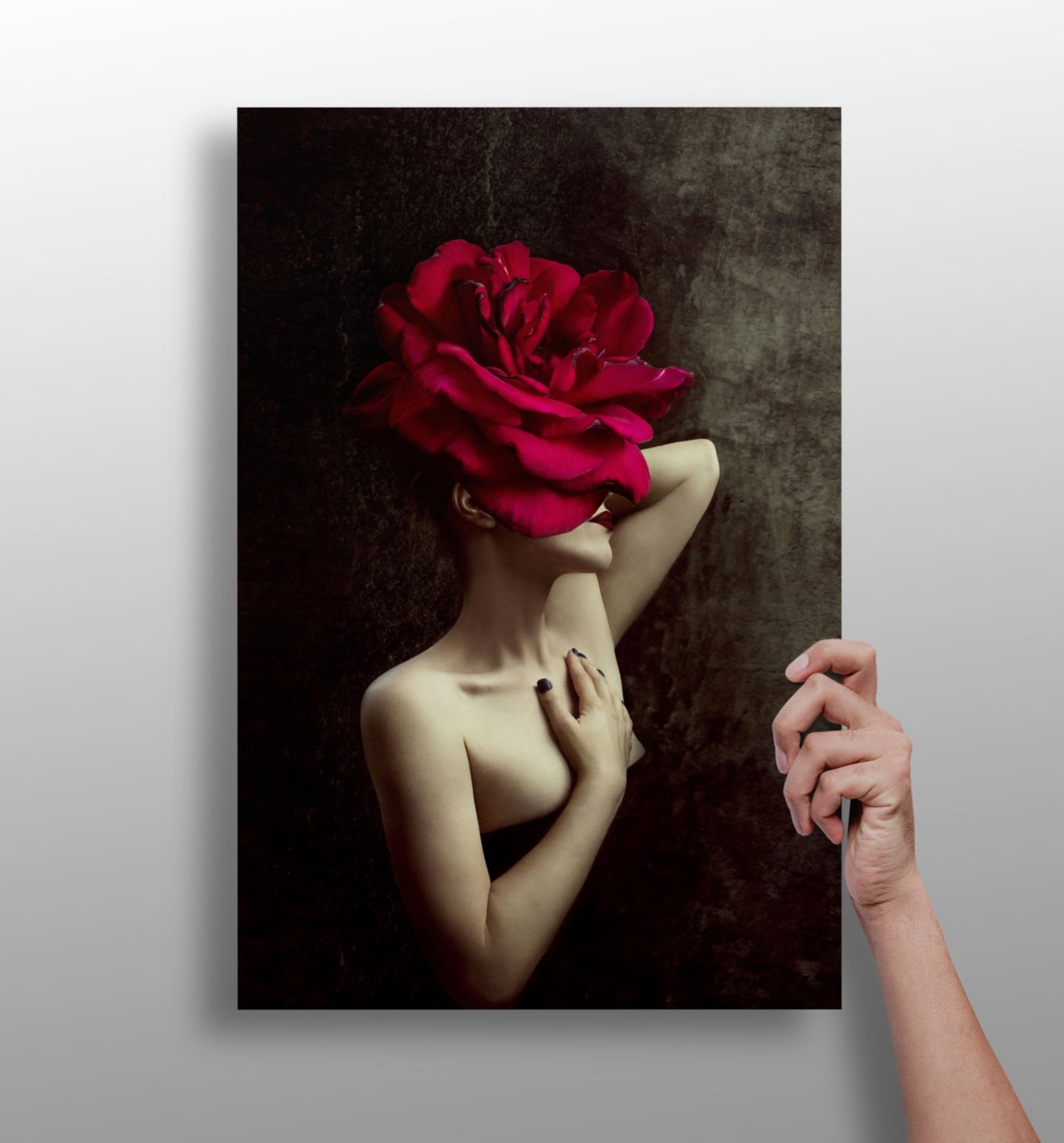 Woman Abstract Flower Aluminum Print