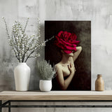 Woman Abstract Flower Aluminum Print