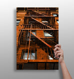 Stairs Orange Aluminum Print