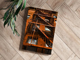 Stairs Orange Aluminum Print