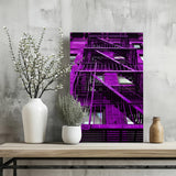 Stairs Purple Aluminum Print