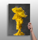 Abstract Yellow Smoke Aluminum Print