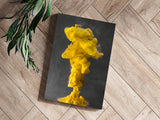 Abstract Yellow Smoke Aluminum Print