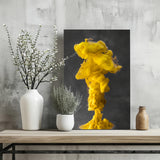 Abstract Yellow Smoke Aluminum Print