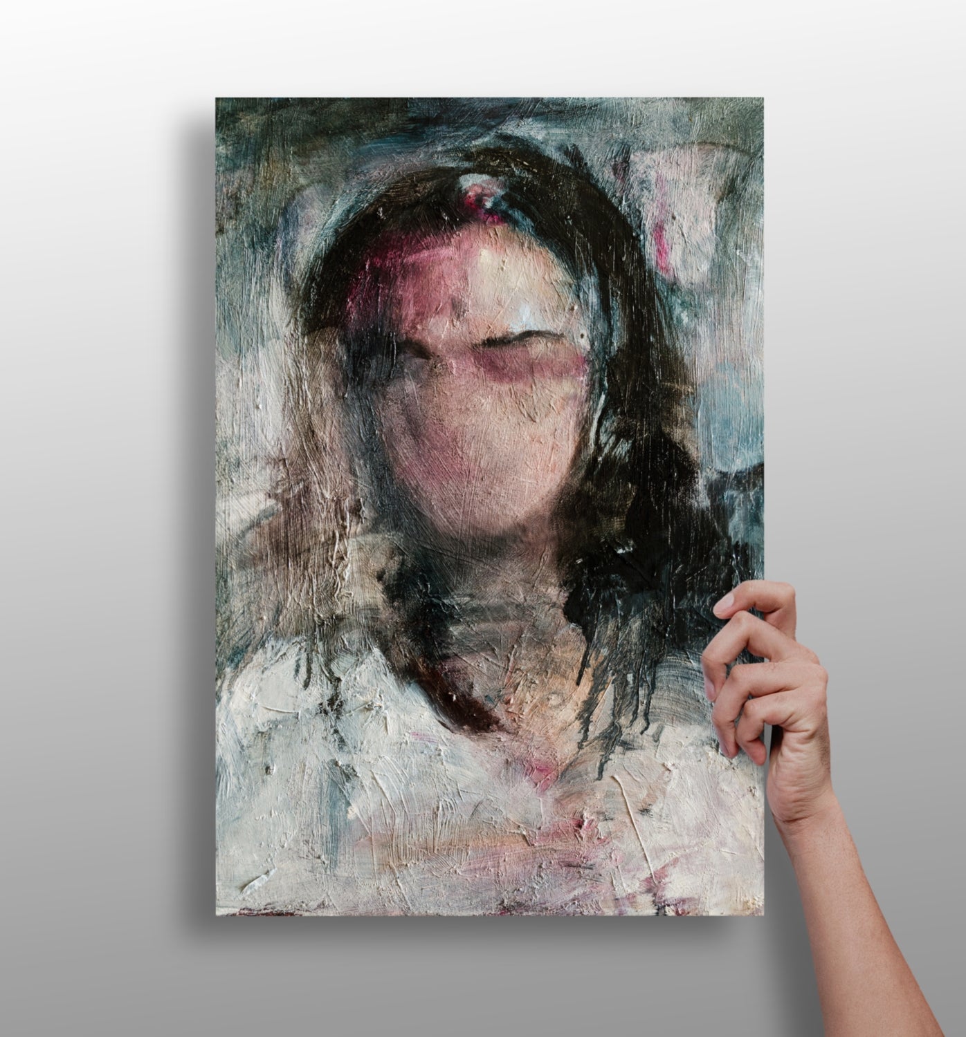 Woman in Silence Aluminum Print