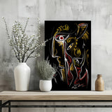 Abstract Art Faces Aluminum Print