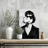 Woman in Smoke Aluminum Print