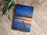 Dock View at Sunset Aluminum Print