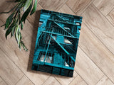 Stairs Teal Aluminum Print