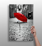 Red Umbrella Aluminum Print