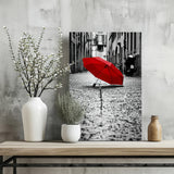 Red Umbrella Aluminum Print