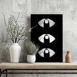 Hush Lips Black And White Aluminum Print