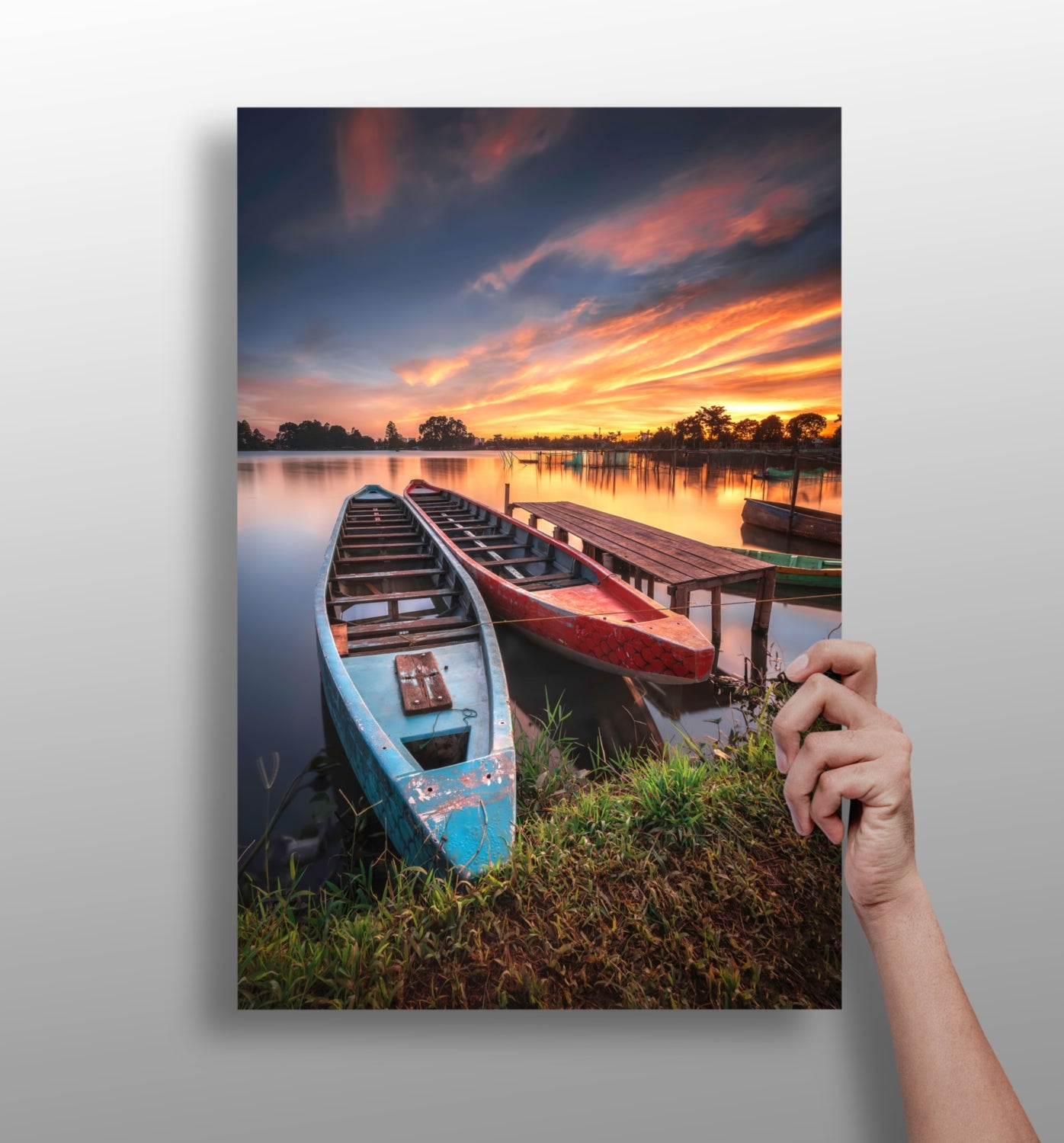 Sunset Lake View Aluminum Print