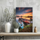 Sunset Lake View Aluminum Print