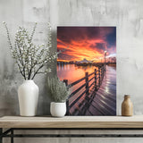 Sunset Lake View Aluminum Print