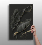 Black Leaves Aluminum Print