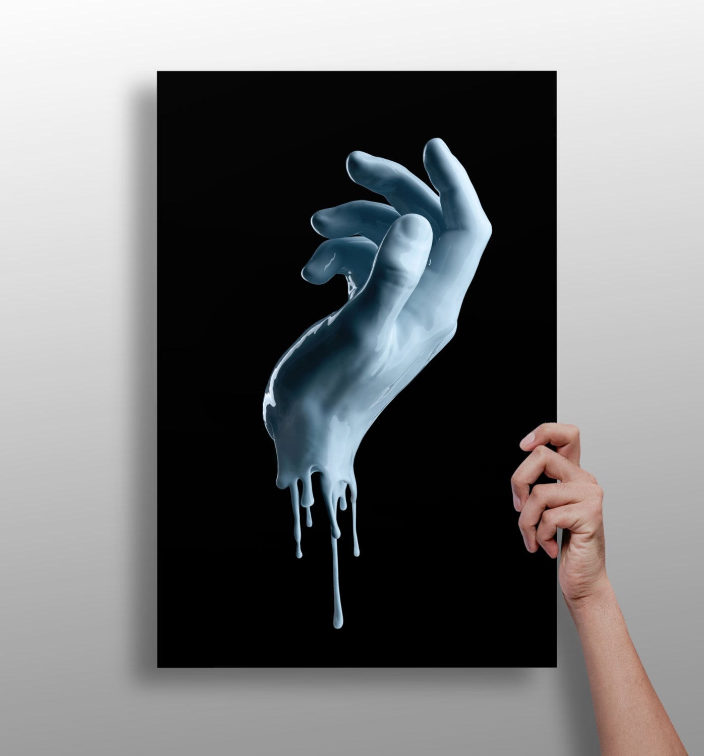 Hand in Paint Aluminum Print