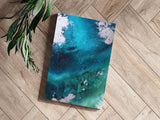 Abstract Paint Teal V1 Aluminum Print