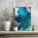 Abstract Paint Teal V1 Aluminum Print