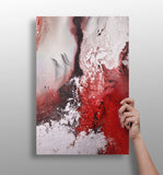 Abstract Paint Red V2 Aluminum Print