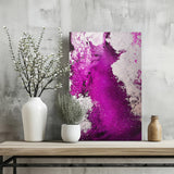 Abstract Paint Fuschia V1 Aluminum Print