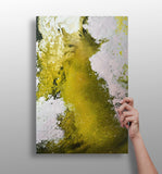 Abstract Paint Yellow V1 Aluminum Print