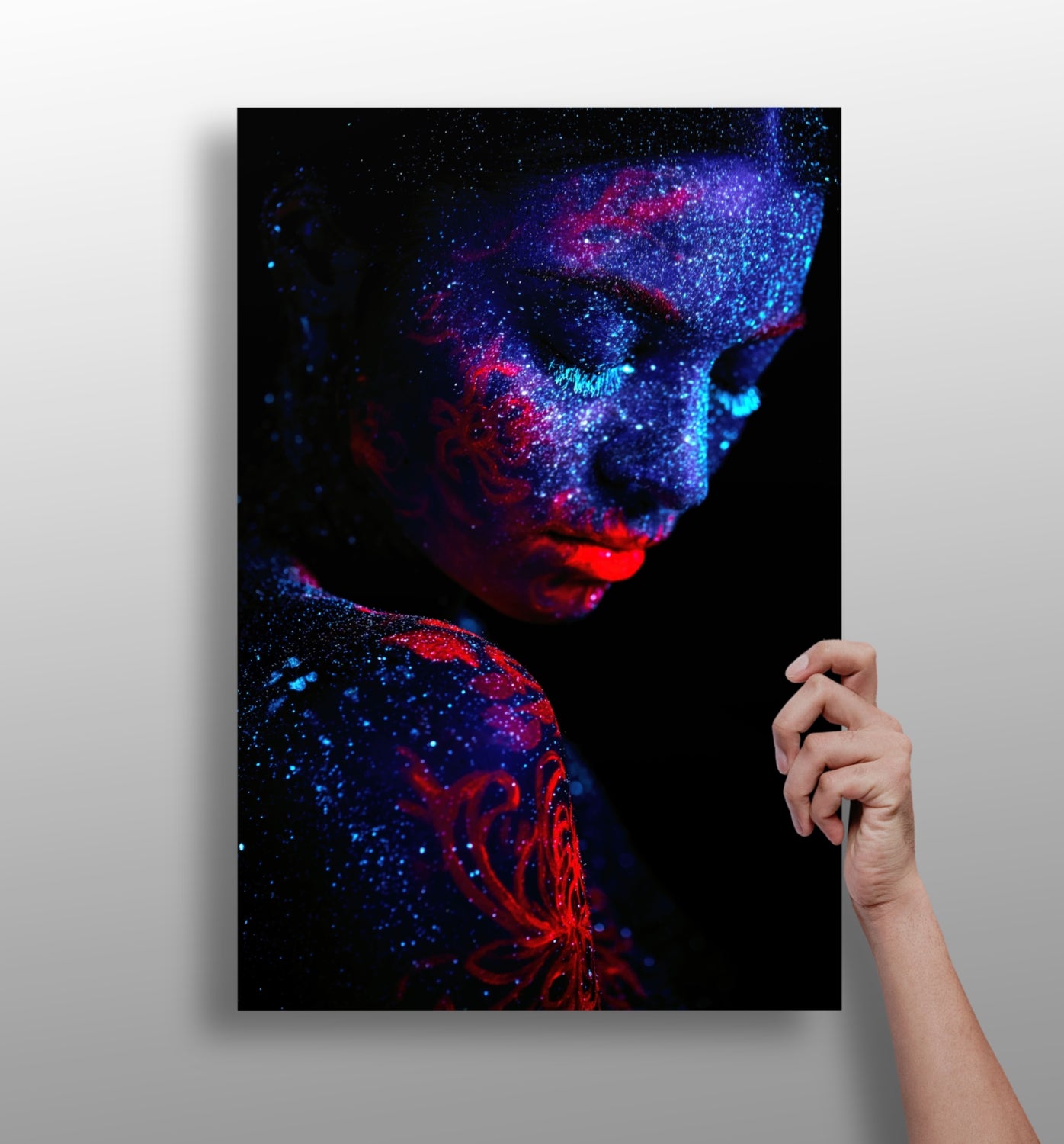 Painted Woman Aluminum Print