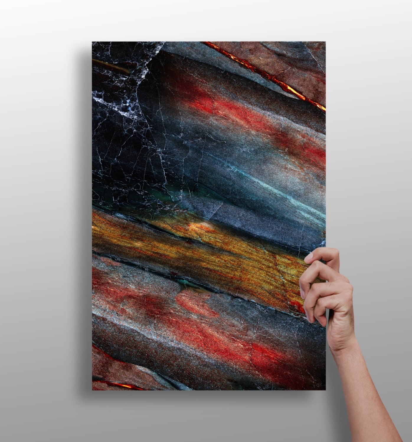 Abstract Colorful Marble Aluminum Print