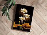 Golden Flower Abstract Aluminum Print