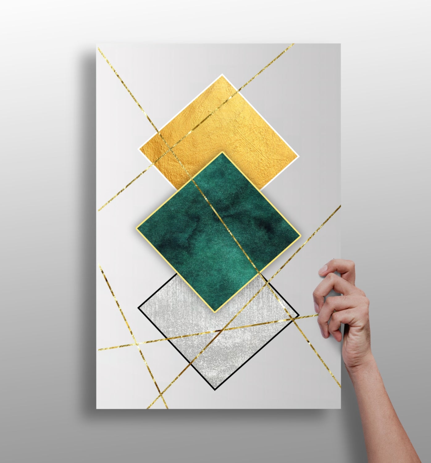 Elegant Squares Aluminum Print