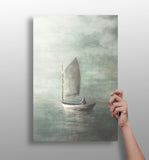 Sail in Mist Aluminum Print