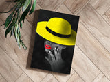 Woman with Yellow Hat Aluminum Print