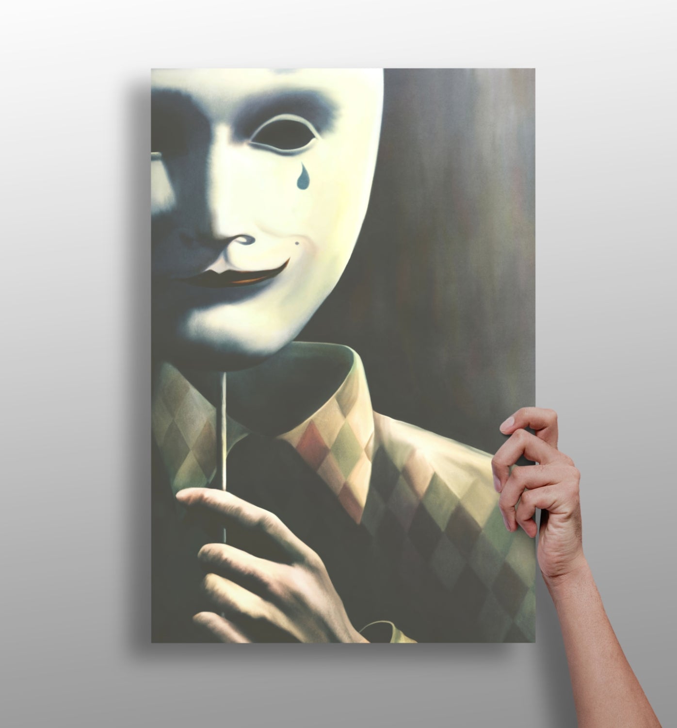 Mask of Reality Aluminum Print