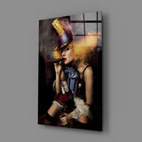 Female Clown Glass Wall Art