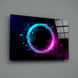 Neon Circle Glass Wall Art