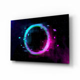 Neon Circle Glass Wall Art