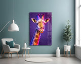 Giraffe Glass Wall Art