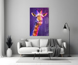 Giraffe Glass Wall Art