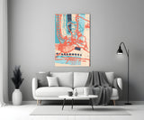 Abstract Colors Glass Wall Art