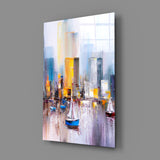 Abstract Glass Wall Art