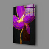 Purple Flower Glass Wall Art