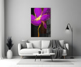 Purple Flower Glass Wall Art