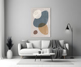 Abstract Shapes Glass Wall Art