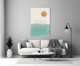 Abstract Shapes Glass Wall Art