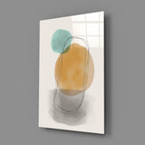 Abstract Shapes Glass Wall Art