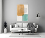 Abstract Shapes Glass Wall Art