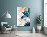 Abstract Flower Glass Wall Art