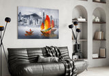 Sailboat Glass Wall Art