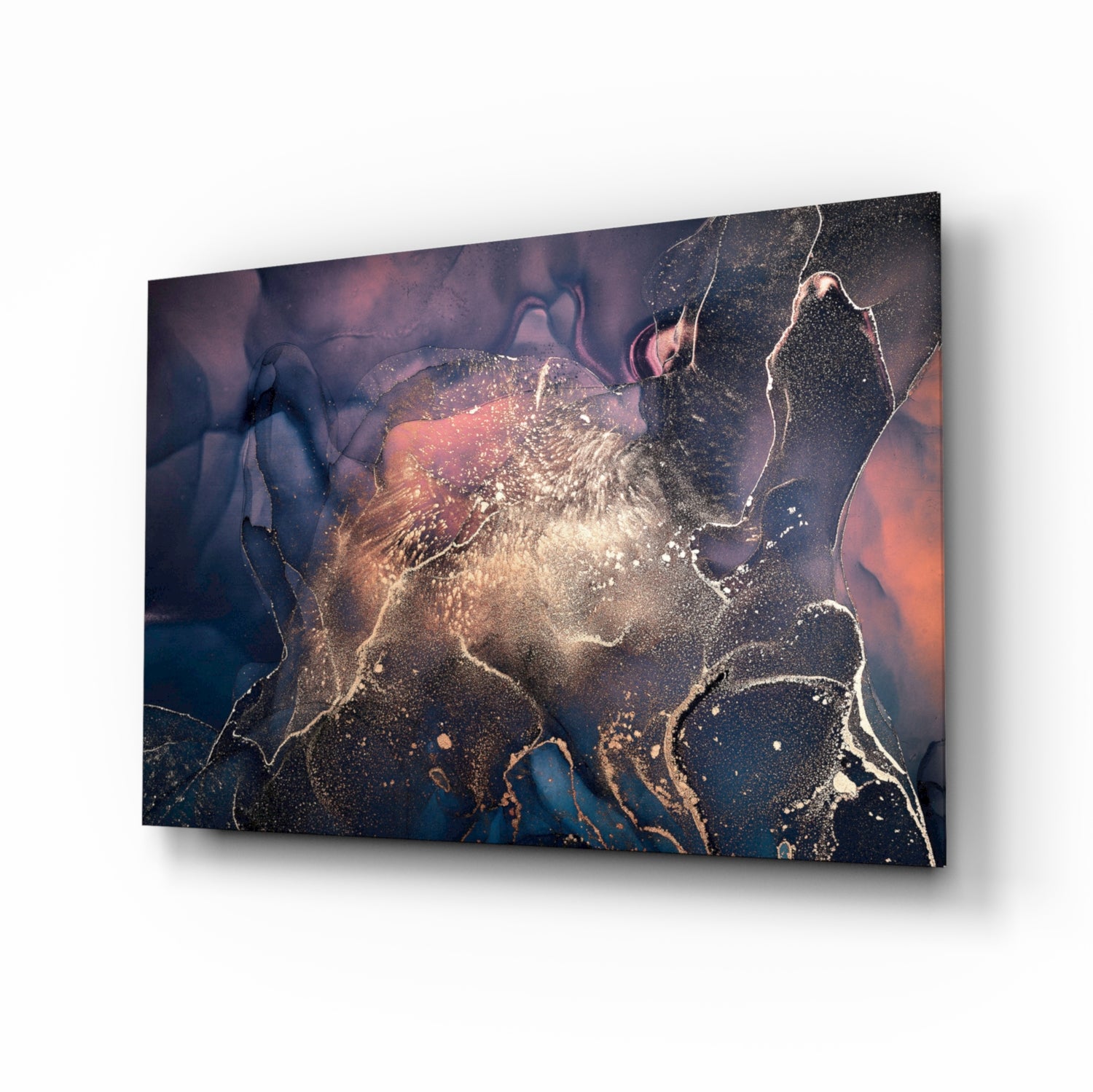 Abstract Depth Glass Wall Art