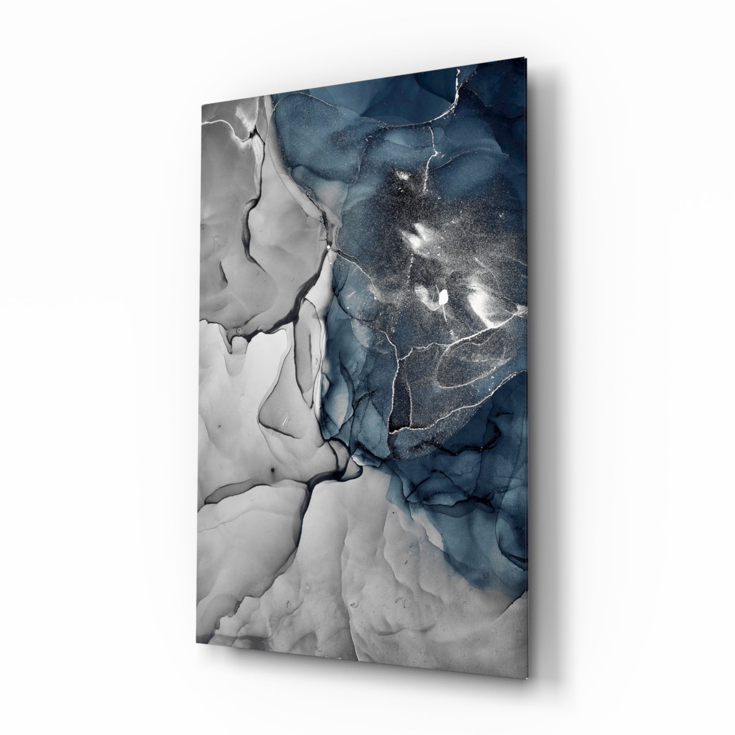 Abstract Depth Glass Wall Art